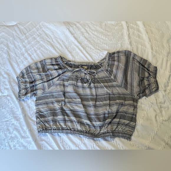 Madewell jacquard keyhole crop top size L - Picture 3 of 7